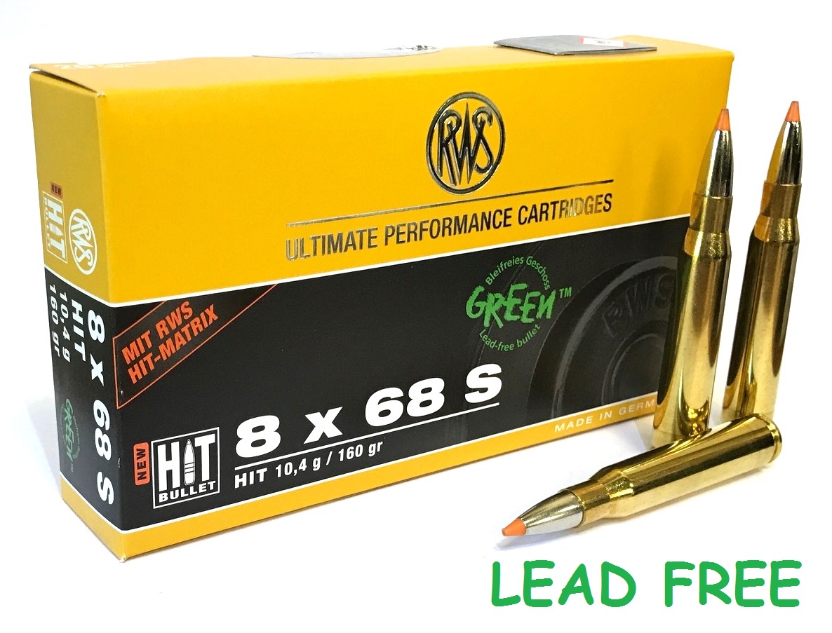 RWS 8x68S 160 Grain HIT 2319209, RWS Ammunition New England Custom Gun Service, Ltd.